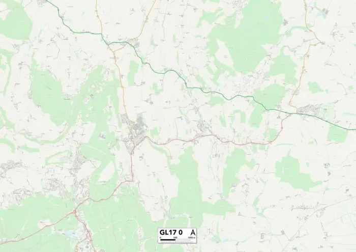 Stampa con cornice : Gloucester GL17 0 Mappa