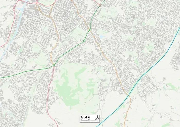 Stampa con cornice : Gloucester GL4 6 Map