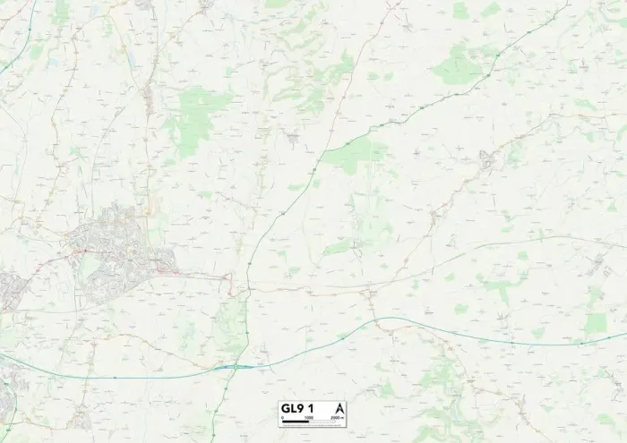 Stampa con cornice : Gloucester GL9 1 Mappa