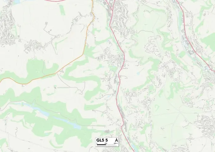 Stampa con cornice : Stroud GL5 5 Map Stampa con cornice : Stroud GL5 5 Map