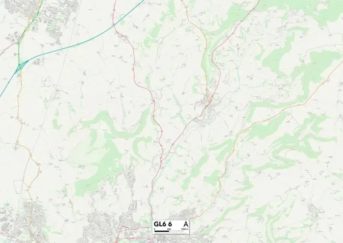 Stampa con cornice : Stroud GL6 6 Map Stampa con cornice : Stroud GL6 6 Map