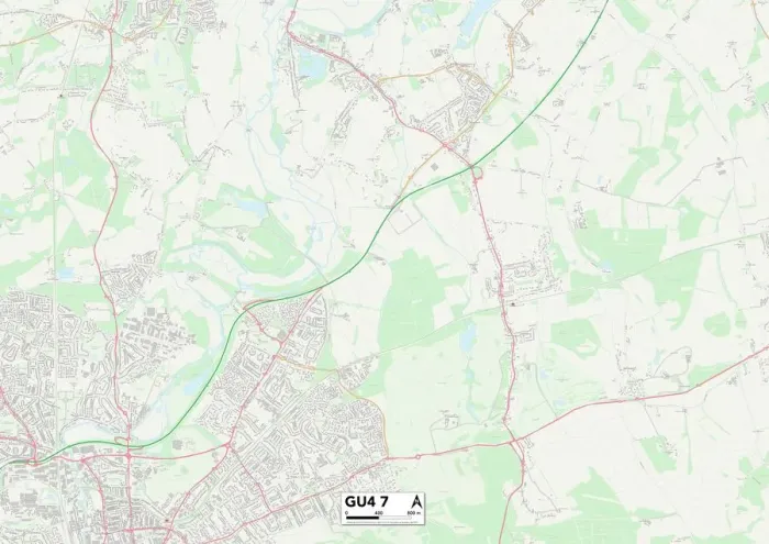 Stampa con cornice : Guildford GU4 7 Map Stampa con cornice : Guildford GU4 7 Map