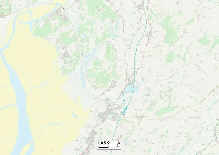 Stampa con cornice : Lancaster LA5 9 Mappa Stampa con cornice : Lancaster LA5 9 Mappa