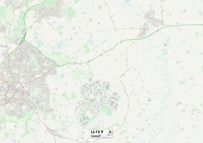 Stampa con cornice : Wrexham LL13 9 Mappa Stampa con cornice : Wrexham LL13 9 Mappa