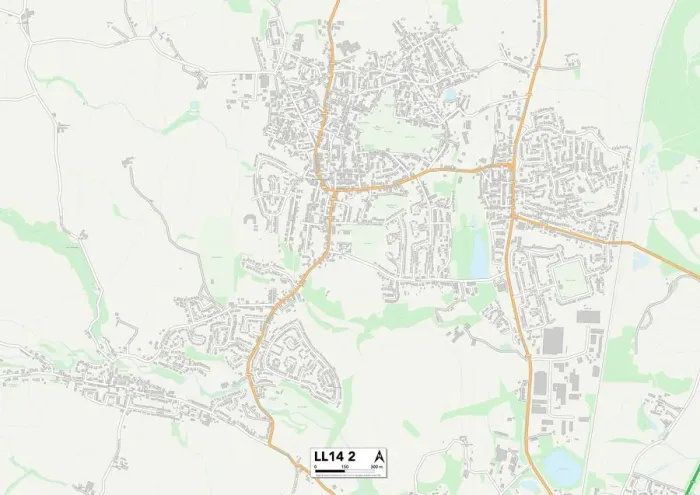 Stampa con cornice : Wrexham LL14 2 Map Stampa con cornice : Wrexham LL14 2 Map