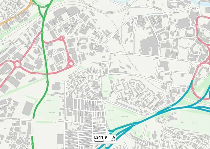 Stampa con cornice : Leeds LS11 9 Map Stampa con cornice : Leeds LS11 9 Map