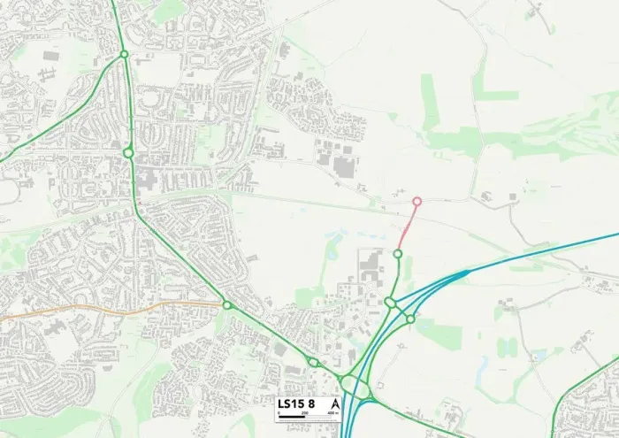Stampa con cornice : Leeds LS15 8 Map