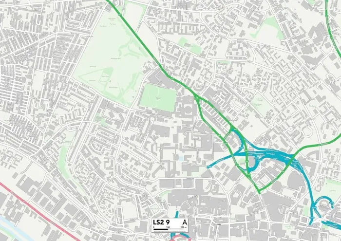 Stampa con cornice : Leeds LS2 9 Map