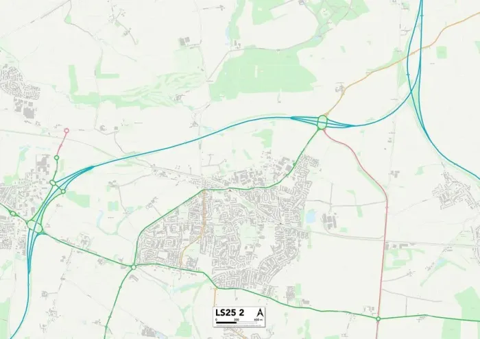 Stampa con cornice : Leeds LS25 2 Map Stampa con cornice : Leeds LS25 2 Map