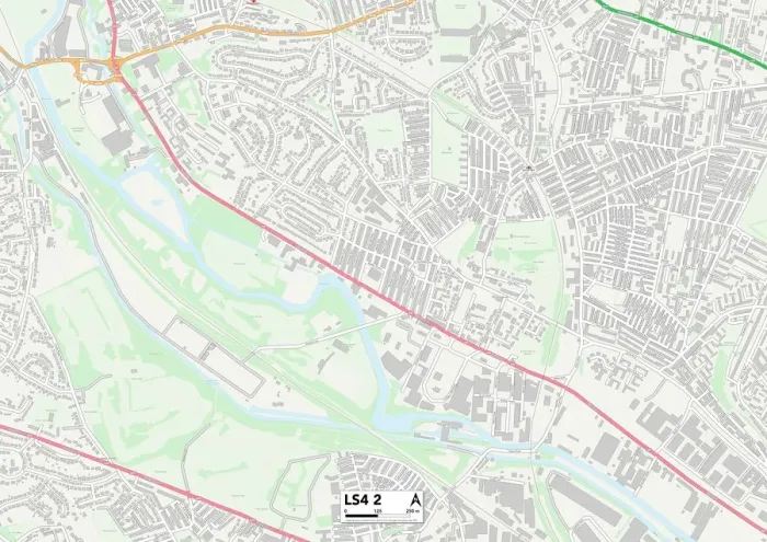 Stampa con cornice : Leeds LS4 2 Map Stampa con cornice : Leeds LS4 2 Map