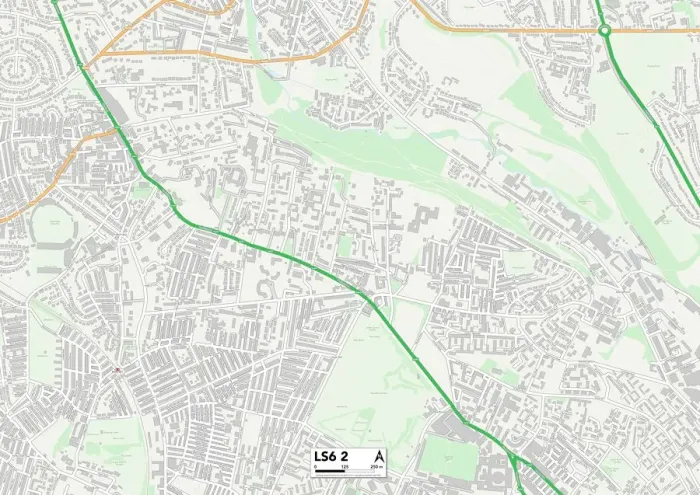 Stampa con cornice : Leeds LS6 2 Map