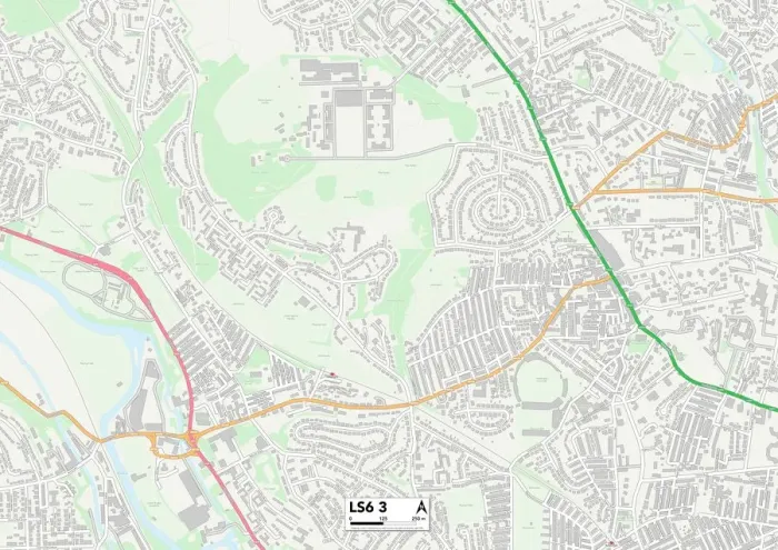 Stampa con cornice : Leeds LS6 3 Map Stampa con cornice : Leeds LS6 3 Map
