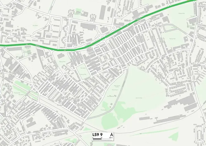 Stampa con cornice : Leeds LS9 9 Map Stampa con cornice : Leeds LS9 9 Map