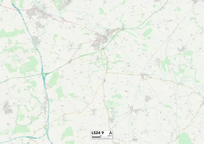 Stampa con cornice : Selby LS24 9 Map