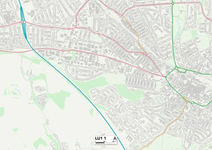 Stampa con cornice : Luton LU1 1 Mappa Stampa con cornice : Luton LU1 1 Mappa