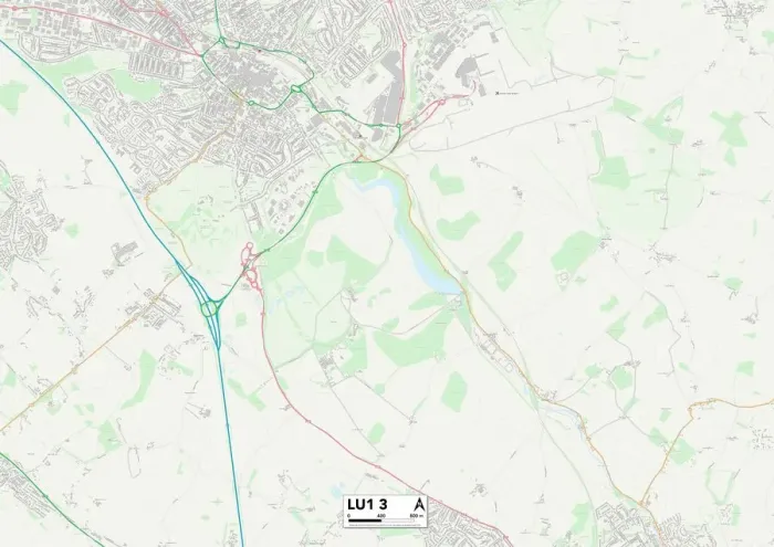 Stampa con cornice : Luton LU1 3 Mappa Stampa con cornice : Luton LU1 3 Mappa