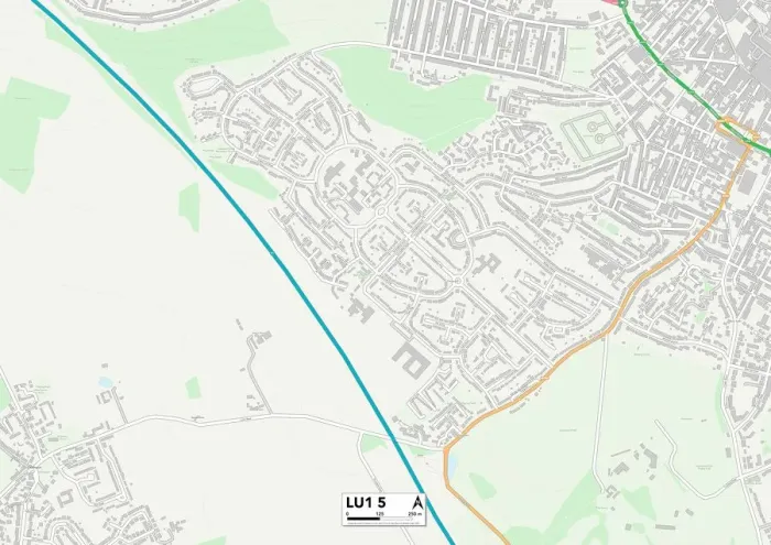 Stampa con cornice : Luton LU1 5 Mappa Stampa con cornice : Luton LU1 5 Mappa