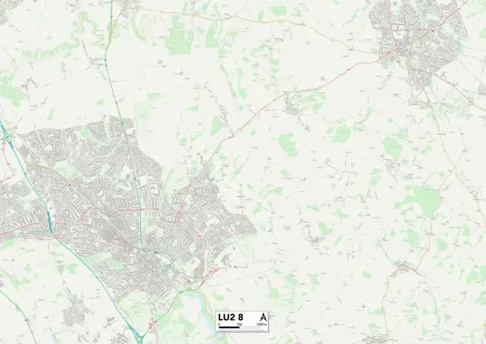 Stampa con cornice : Luton LU2 8 Mappa Stampa con cornice : Luton LU2 8 Mappa