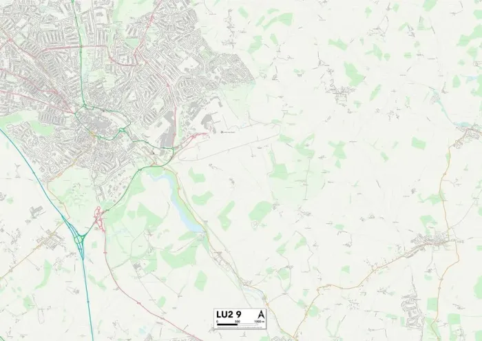 Stampa con cornice : Luton LU2 9 Mappa Stampa con cornice : Luton LU2 9 Mappa