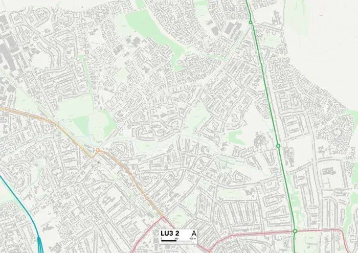 Stampa con cornice : Luton LU3 2 Mappa Stampa con cornice : Luton LU3 2 Mappa