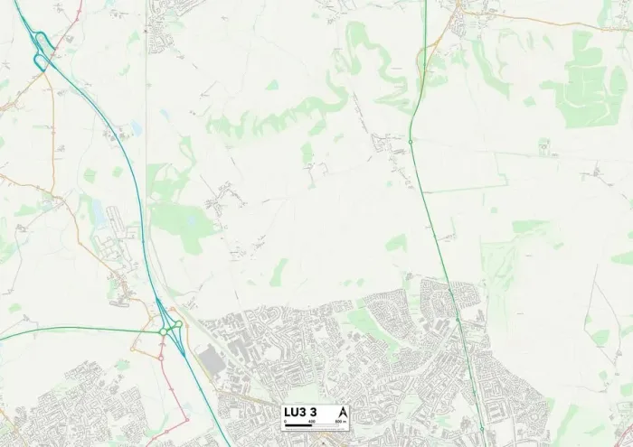 Stampa con cornice : Luton LU3 3 Mappa