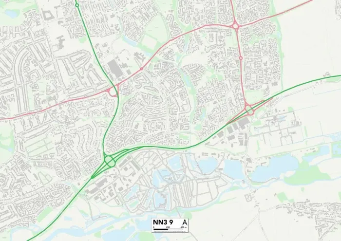 Stampa con cornice : Daventry NN3 9 Mappa