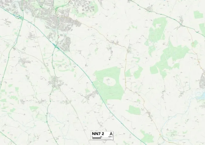 Stampa con cornice : Daventry NN7 2 Mappa
