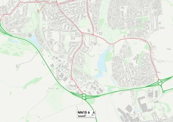 Stampa con cornice : Kettering NN15 6 Mappa
