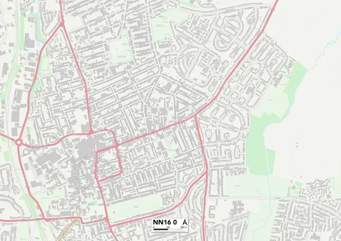 Stampa con cornice : Kettering NN16 0 Mappa Stampa con cornice : Kettering NN16 0 Mappa