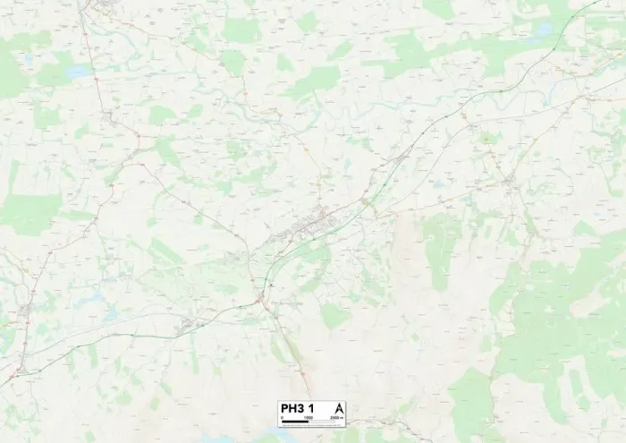 Stampa con cornice : Perth e Kinross PH3 1 Mappa Stampa con cornice : Perth e Kinross PH3 1 Mappa