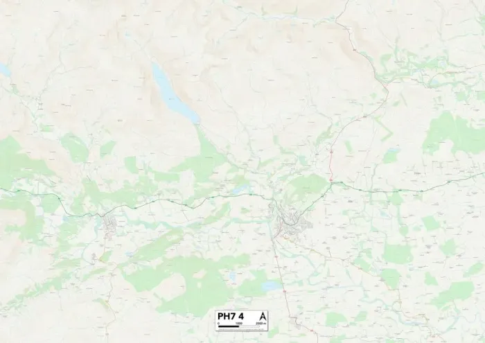 Stampa con cornice : Perth e Kinross PH7 4 Mappa