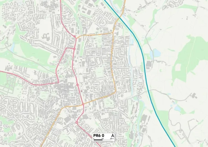 Stampa con cornice : Chorley PR6 0 Mappa Stampa con cornice : Chorley PR6 0 Mappa