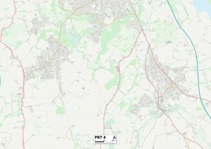 Stampa con cornice : Chorley PR7 4 Map Stampa con cornice : Chorley PR7 4 Map
