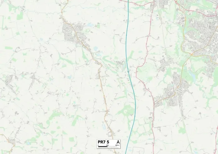 Stampa con cornice : Chorley PR7 5 Map Stampa con cornice : Chorley PR7 5 Map