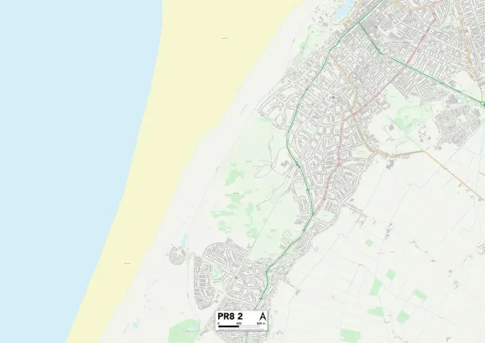 Stampa con cornice : Sefton PR8 2 Map Stampa con cornice : Sefton PR8 2 Map
