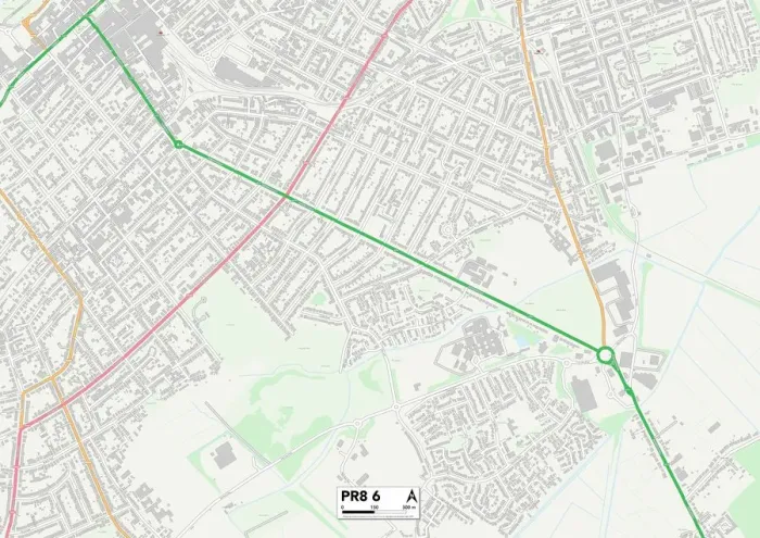 Stampa con cornice : Sefton PR8 6 Map Stampa con cornice : Sefton PR8 6 Map