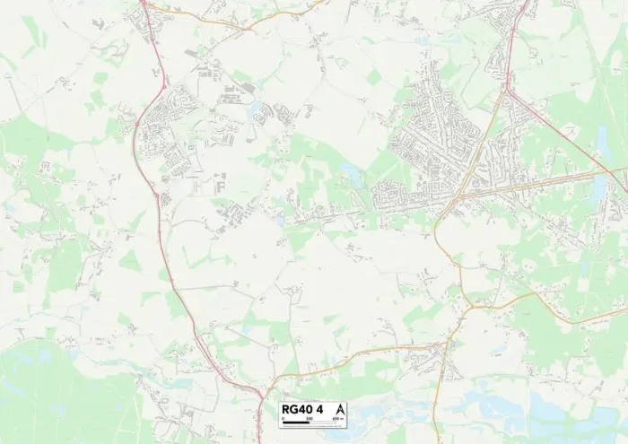 Stampa con cornice : Wokingham RG40 4 Mappa