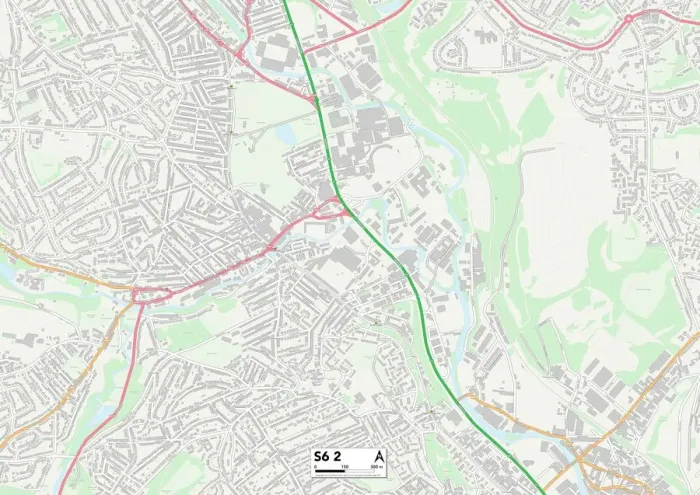 Stampa con cornice : Sheffield S6 2 Map Stampa con cornice : Sheffield S6 2 Map