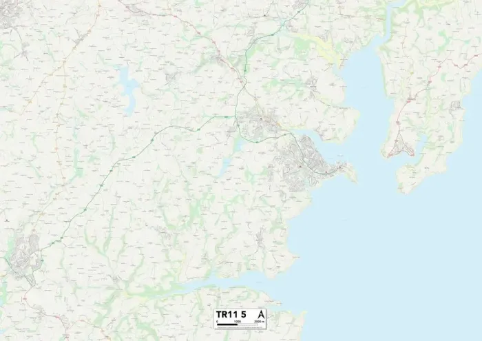 Stampa con cornice : Cornovaglia TR11 5 Mappa Stampa con cornice : Cornovaglia TR11 5 Mappa