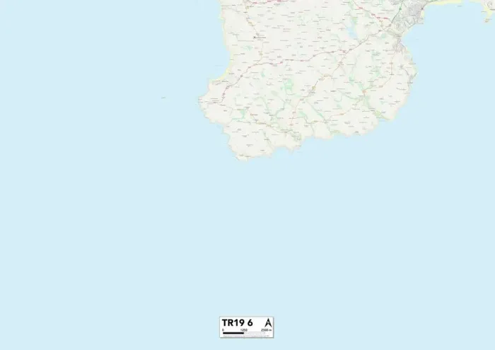 Stampa con cornice : Cornovaglia TR19 6 Mappa Stampa con cornice : Cornovaglia TR19 6 Mappa