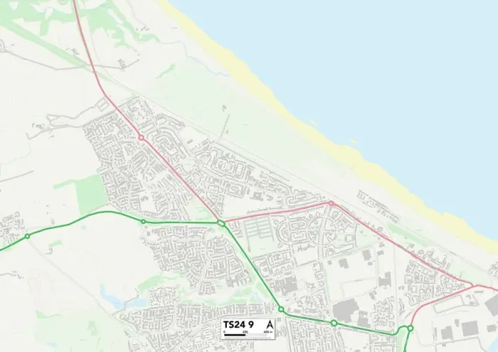 Stampa con cornice : Hartlepool TS24 9 Mappa