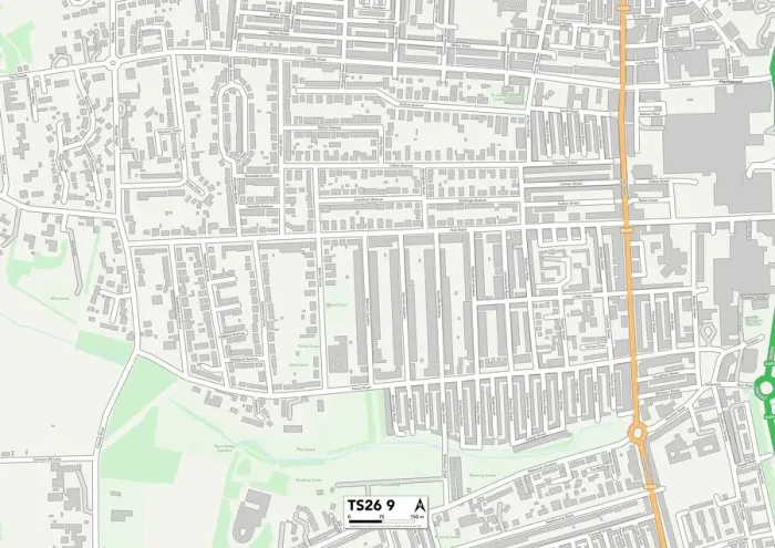 Stampa con cornice : Hartlepool TS26 9 Mappa Stampa con cornice : Hartlepool TS26 9 Mappa