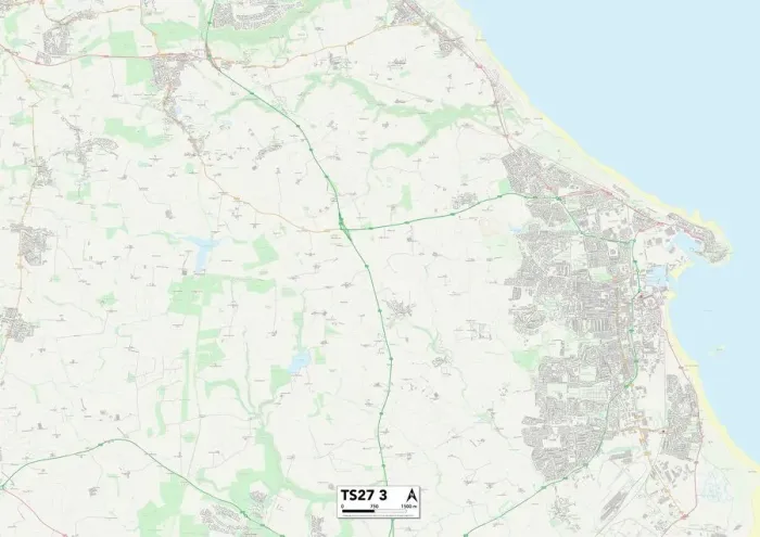 Stampa con cornice : Hartlepool TS27 3 Map Stampa con cornice : Hartlepool TS27 3 Map