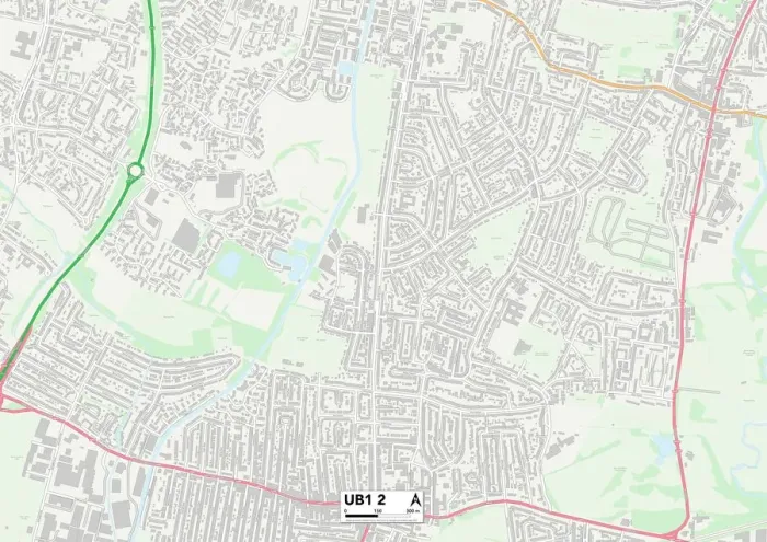 Stampa con cornice : Ealing UB1 2 Mappa Stampa con cornice : Ealing UB1 2 Mappa