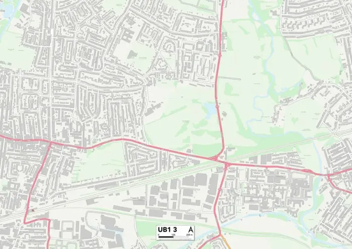 Stampa con cornice : Ealing UB1 3 Mappa Stampa con cornice : Ealing UB1 3 Mappa