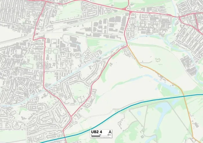 Stampa con cornice : Ealing UB2 4 Mappa