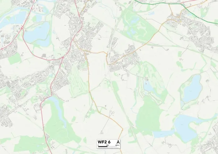 Stampa con cornice : Wakefield WF2 6 Mappa Stampa con cornice : Wakefield WF2 6 Mappa