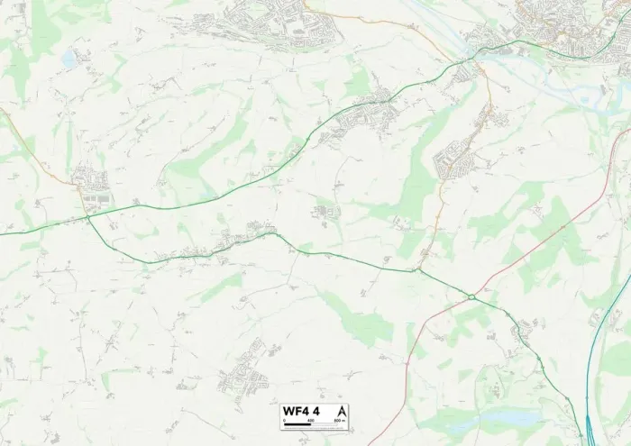 Stampa con cornice : Wakefield WF4 4 Mappa