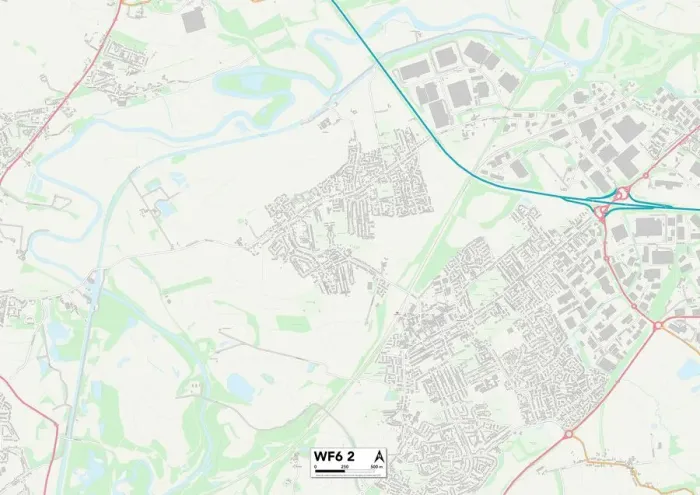 Stampa con cornice : Wakefield WF6 2 Mappa Stampa con cornice : Wakefield WF6 2 Mappa