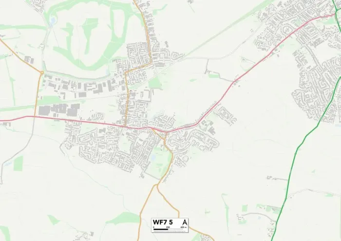 Stampa con cornice : Wakefield WF7 5 Mappa